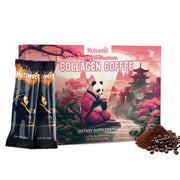 Mutsweet collagen coffee powder jar showing premium blend for daily skin and joint support