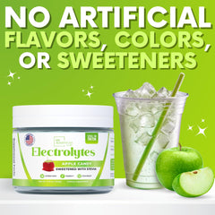 My Adventure to Fit dissolving Apple Candy electrolytes in water for quick, tasty hydration