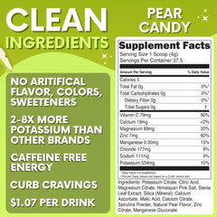 Scoop of Pear Candy Electrolytes Powder for precise servings