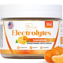 My Adventure to Fit Tangerine Electrolytes bottle ready for workout hydration