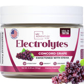 My Adventure to Fit Zero Sugar Concord Grape electrolytes powder bottle for refreshing hydration