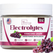 My Adventure to Fit Zero Sugar Concord Grape electrolytes powder bottle for refreshing hydration