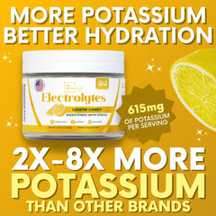 Packaging of My Adventure to Fit Zero Sugar Lemon Candy Electrolytes highlighting natural ingredients.