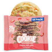 My Cookie Dealer strawberry toaster protein cookies pack front, protein-packed snack for workouts
