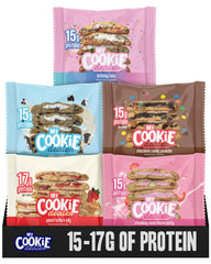 My Cookie Dealer variety pack of protein cookies for on the go snacking