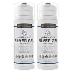 My Doctor Suggests silver gel with aloe vera label close-up shows American-made quality.
