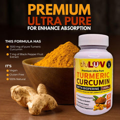 MY TRULUV turmeric curcumin bottle cap close-up emphasizes secure capsule design.