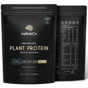 myBrainCo bio-optimized plant protein natural vanilla bottle with creamy texture for shakes