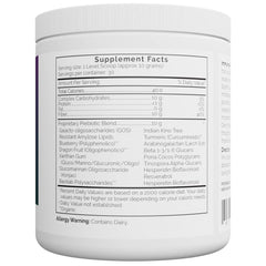 MYBYOME Immuno Pre-Byome jar closeup emphasizing clean packaging and quality.