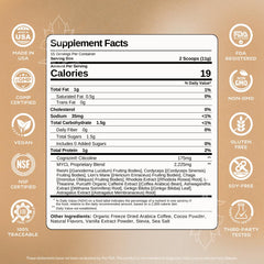 MYCL Cognizin Mocha Latte cup ready to sip for steady focus.