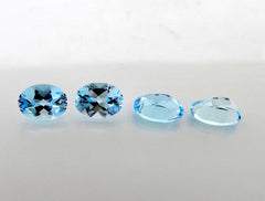 Myhealingworld blue topaz oval 4x6mm four-stone packaging displays quality and calibration ready