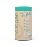 myInsideOut Collagen Peptides bottle poured into glass for smoother skin and joints