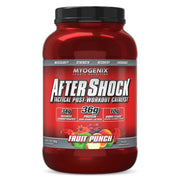 Myogenix AFTERSHOCK bottle 3lbs showing a premium post-workout recovery product.
