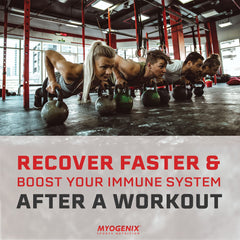Myogenix Myovite bottle and label signaling premium nutrition for athletes.