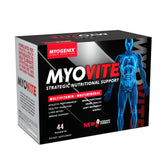 Myogenix Myovite daily packets collection for complete wellness and athletic support.