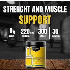 MYOTEC UP Mid Pre Workout mixed with water delivers clean energy and focus.