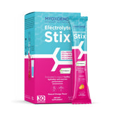 MYOXCIENCE Electrolyte STIX box label front for on-the-go hydration support.