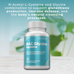 MYOXCIENCE NAC Supreme capsules ingredient list highlights taurine and glycine