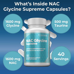 MYOXCIENCE NAC Supreme capsules taurine per serving supports energy and hydration