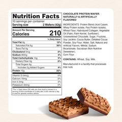 Myprotein Crispy Wafers box back details nutrition and ingredients for mindful snacking.