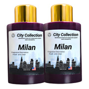 Mystic Romance Milan oil bottle front view for premium diffusion in living spaces.