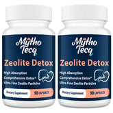 MythoTecq Zeolite Detox Capsules bottle showcases a full-body cleanse option