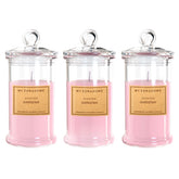 MY ZORAHOME Gardenia candle in a glass bottle design enhances home decor and ambiance.