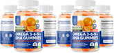 N1N Premium Omega 3-6-9 DHA Gummies bottle front highlighting plant-based formula for brain and immunity