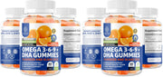 N1N Premium Omega 3-6-9 DHA Gummies bottle front highlighting plant-based formula for brain and immunity