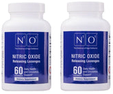 N1O1 Nitric Oxide Lozenges packaging on desk, suggesting reliability and quality.
