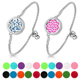Nadiho diffuser bracelet front view highlights the locket for personal oil blends