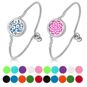 Nadiho diffuser bracelet front view highlights the locket for personal oil blends