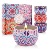 Naimo vanilla scented candle tin for warm evenings and long-lasting fragrance.