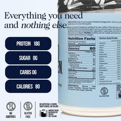 Naked Caramel Collagen Peptides scoop showing easy beverage mixing