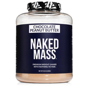 NAKED Chocolate Peanut Butter Mass jar, ideal for post-workout shakes.