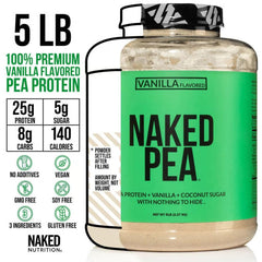 Shaker with NAKED Pea Vanilla Protein mixed into a smooth post-workout drink