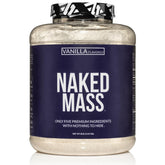 NAKED Vanilla Mass protein powder jar for high-calorie shakes.
