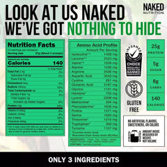 NAKED Vanilla Pea Protein with fruits for a creamy smoothie.