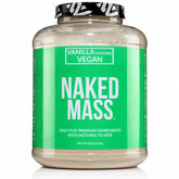 NAKED Vegan Mass Vanilla tub, dairy-free mass gainer for vegan athletes