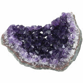 Namzi raw amethyst cluster on natural base, ideal for display and energy balance.