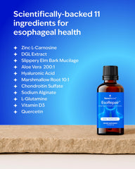 EsoRepair ingredients include marshmallow root and zinc for soothing support.