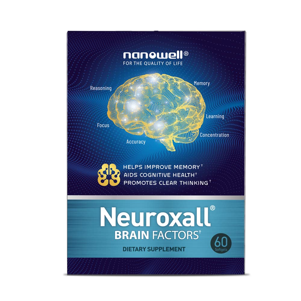 Nanowell Neuroxall bottle front shown for daily cognitive support.