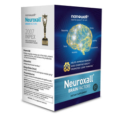 Nanowell Neuroxall softgels closeup emphasizes easy daily capsule intake.
