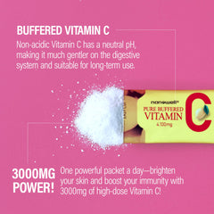 NANOWELL buffered vitamin c dissolving stick in a glass of water for fast hydration.