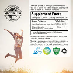 NANOWELL Vitamin C capsules closeup showing gentle buffered formula.