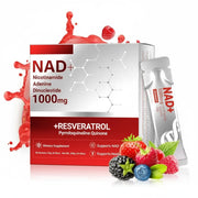 NAO NAD+ 1000mg liquid gel bottle front for daily energy support.