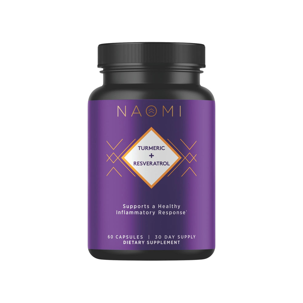 NAOMI turmeric curcumin 1000mg bottle front highlights high-potency daily-use formula.