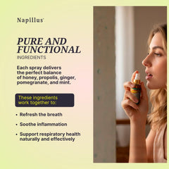 Pouring action shows quick, portable throat relief.