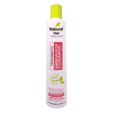 Naprolab Natural Hair bottle pour shows the amino acids and collagen treatment for stronger strands.