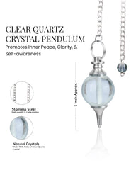 Naribabu vector pendulum with silver chain for reliable energy readings.